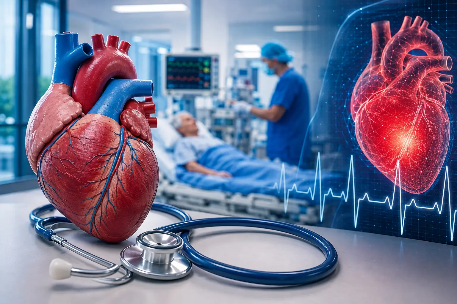 Cardiac Care Centre In Malad with cardiologists providing advanced heart care to a patient using modern cardiac monitoring equipment